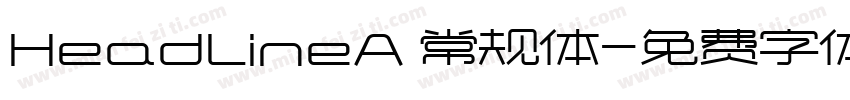 HeadLineA 常规体字体转换